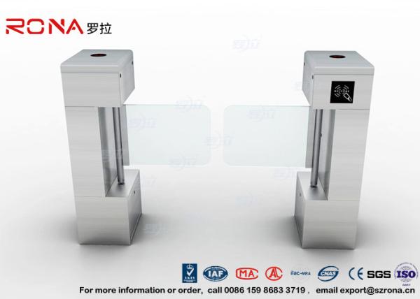 Quality Access Control Card Pedestrian Security Gates Flap Barrier Gate With Bar Code for sale