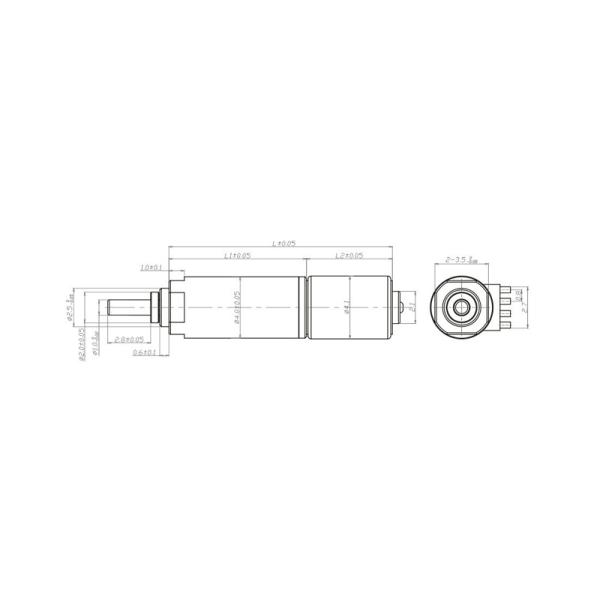 Small Push Rod 12v Dc Planetary Gear Motor 340mA For Electronic Cigarette