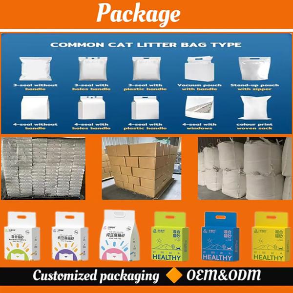 Flushable Compostable Clumping Cat Litter Eco Clumping Biodegradable Cat Litter