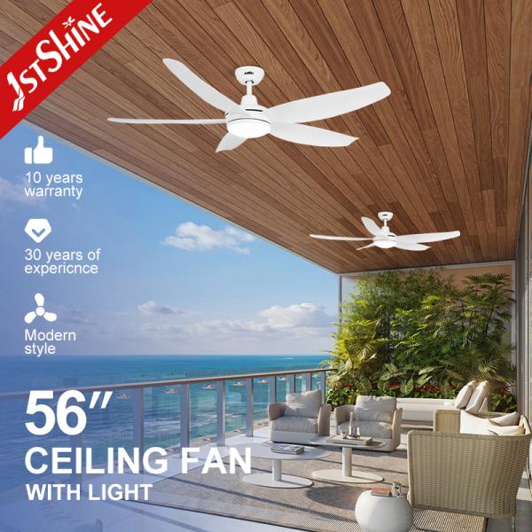 1/ 4 / 8 Hours Timming Plastic Blade LED Ceiling Fan With Remote Smart App