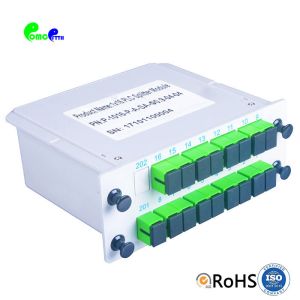 FTTH LGX Fiber Optic Splitter 1x16 SC APC UPC ABS Cassette Plug In Type PLC