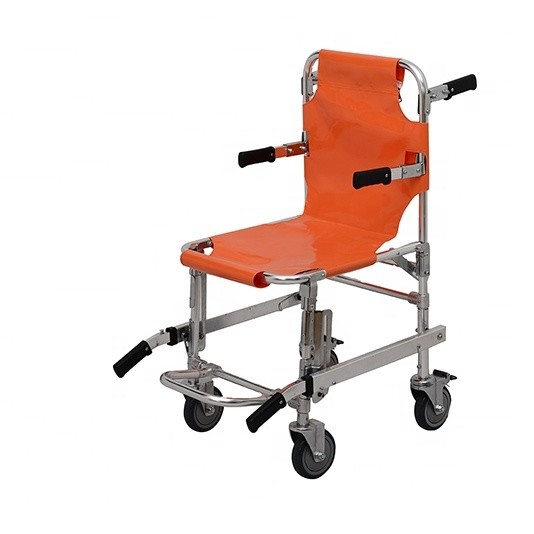 Quality Durable Evacuation Aluminum Alloy Folding Stair Stretcher Manual Power Source for sale