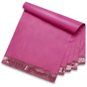 Pink Polyester 10*13 Inch Plastic Mailing Envelope Self Sealing