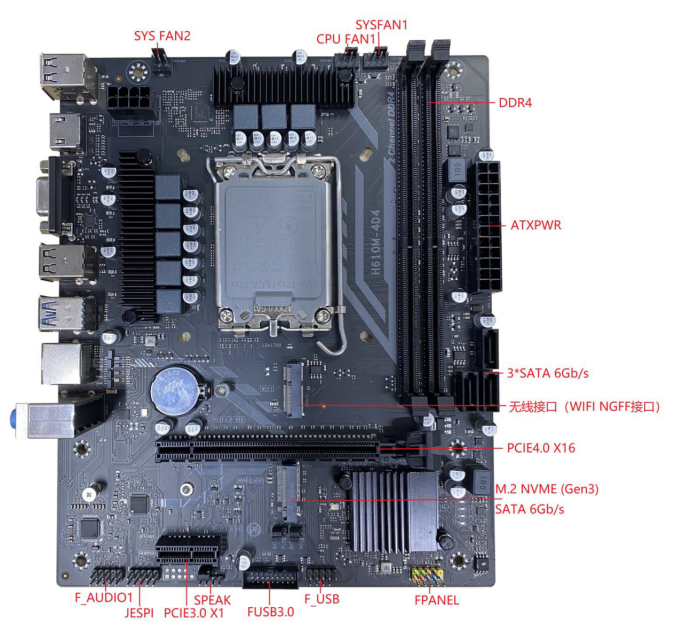 lga 1700 socket motherboard h610M-4D4 model mainboard for PC