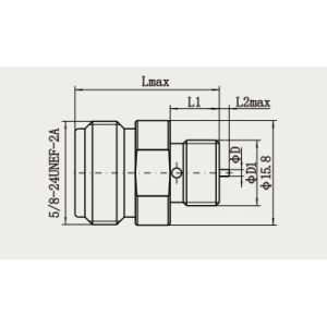 N Female Bulkhead RF Connector with Microstrip with M10X1