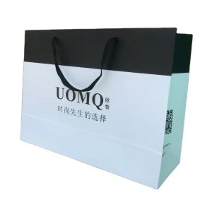 Recyclable Biodegradable Custom Handle Gift Paper Bag Packaging for Small