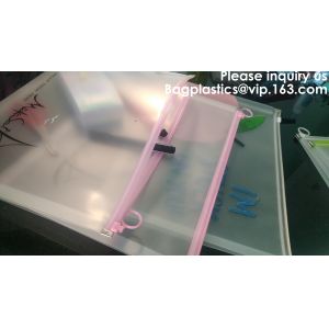 A4 A5 A6 B5 Transparent Pp Froested File Bag With Zipper,PP Plastic Zip File Bag