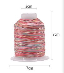 Multi Color Sewing Threads Polyester Rainbow Thread for Weaving Crafts 100%