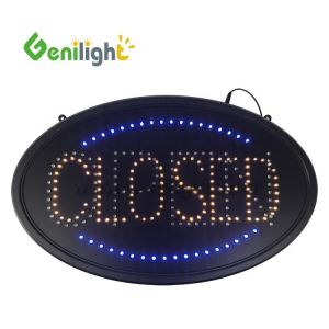 Aluminium Plastic Background Oval LED Open Closed Board with 5mm Superbright LED