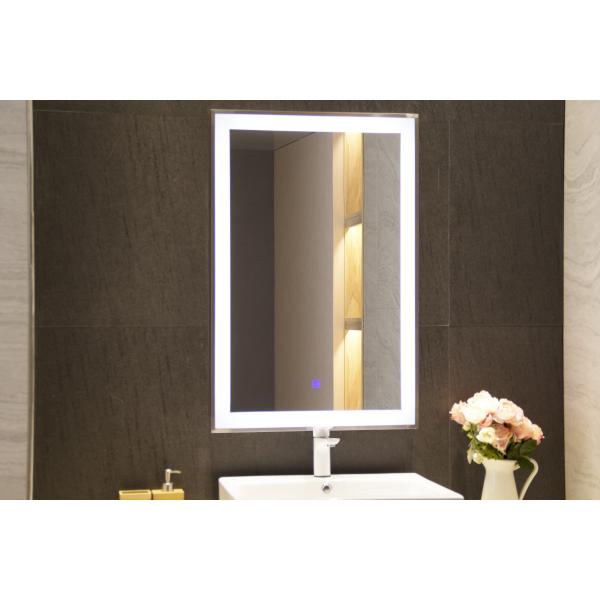 Bathroom Decoration Makeup Wall Mounting Vanity Framed LED Mirror With Temperature Display