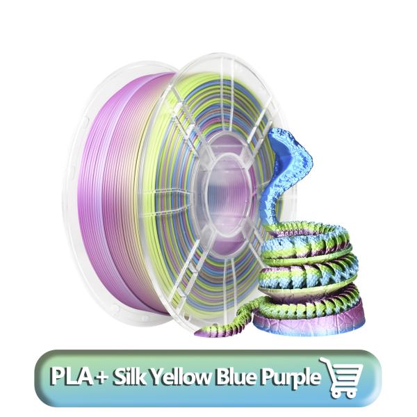 Strong and Durable Material PLA Filament Silk Yellow Blue Purple 3D Printer 1