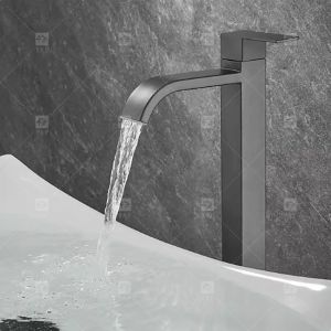 Gray Single Cooling Bathroom Basin Faucet Countertop Washtable Household Balcony