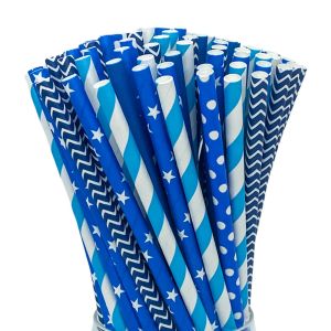 Eco Friendly Drinking Straw Tubes Cocktail Paper Jumbo Straw Sharp End For Party