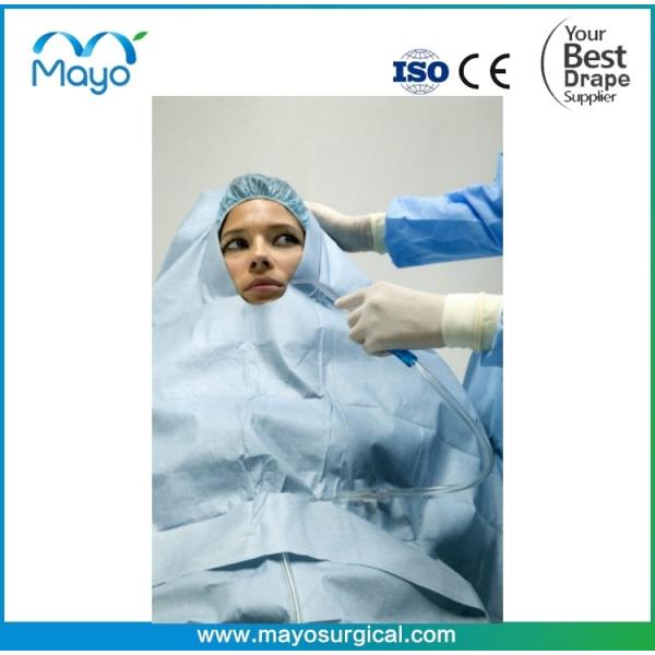 Water Repellent Surgical U Split Drape With Adhesive U Shaped Split