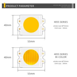 In Stock 4055 Cob Led Chip Dual Cct Warm White Cool White Dimmable 300w Cob Led