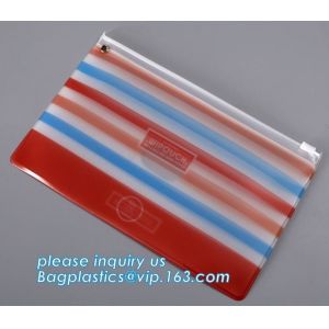 Biodegradable custom fashion clear PVC cosmetic pouch bag with liquid glitters