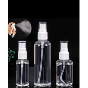 50ml 60ml 100ml PET clear round customize refillable hand sanitizer round refill