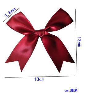 China Red Pink ribbon Pre-made Gift Decorative Ribbon and Bows Craft Gift ribbon Bows on sale