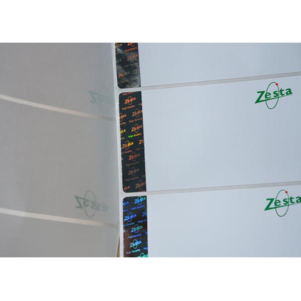 Glossy Silver Hot Stamping Labels / Security Hologram Label Polyester Film Material