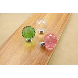 Crystal Door Knobs Drawer Spherical Pulls Furniture Handles Hardware