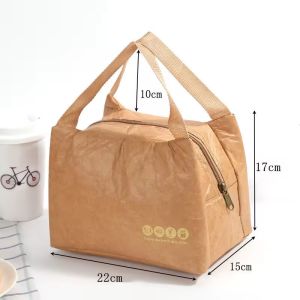 Biodegradable Sustainable Recyclable Custom Tyvek Insulation Tote Lunch Bag 15L