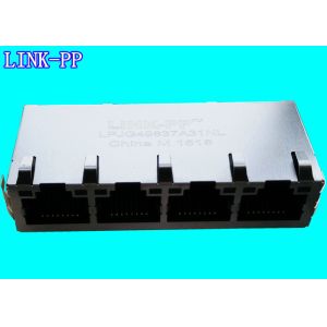 4 Port Gigabit Rj45 Mag Jack LPJG49837A31NL Shield With LEDs Industry Switches