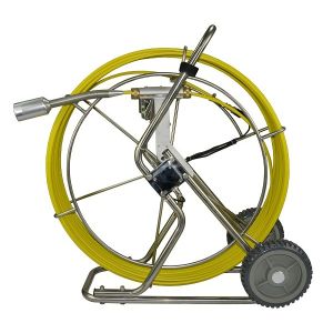 CCTV pipeline inspection camera system with durable push rod meter counter