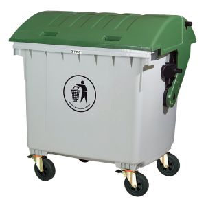 Plastic Garbage Can Waste Dustbin with Wheels Large Size 660L 1100L Bulk HDPE (
