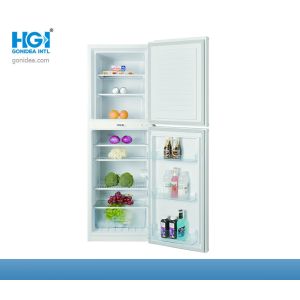 240L Low Noise 8.5 Cubic Foot Refrigerator Tempered Glass Door Manual Defrost