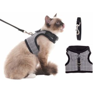 Soft Mesh Escape Proof Cat Vest Harness Adjustable