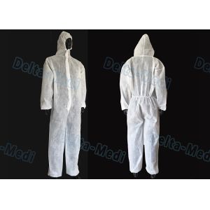 China Liquid Proof Disposable Protective Coveralls 100% Non Woven For Food Industry / Lab on sale