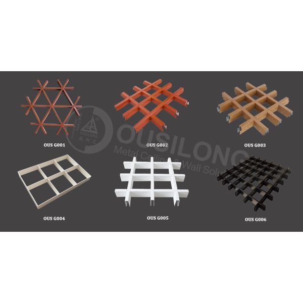 Customizable corrosion resistant aluminum open cell grid ceiling engineered for long lasting durability and ceiling air circulation in buildings