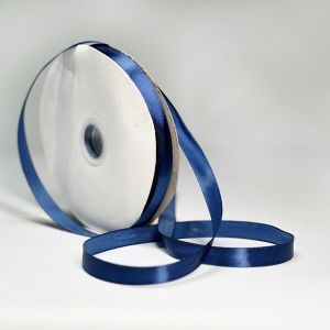 OEM 100 Polyester Ribbon Dark Blue Metallic Poly Ribbon For Garment