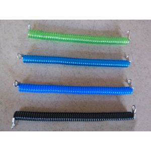 50mm Length Transparent Clear Steel Wire Spring Tool Tether w/2pcs Eyelets 3.2mm