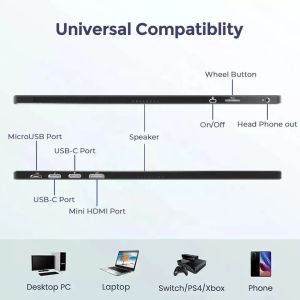 FORGOS 15.6 Inch Portable External Monitor 1080P USB-C HDR LCD IPS Touchscreen