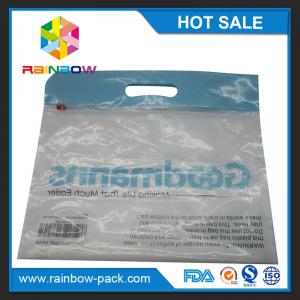 Wholesale PE  slider k bag with logo stand up bag clear front  zip lock bags with upc code printed k bag clear front from china suppliers