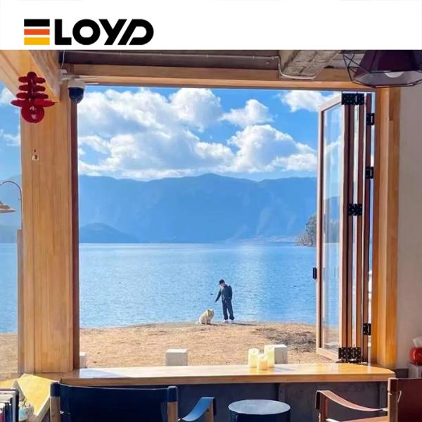 Quality High-Security Aluminum Folding Window with Multi-Point Lock for sale