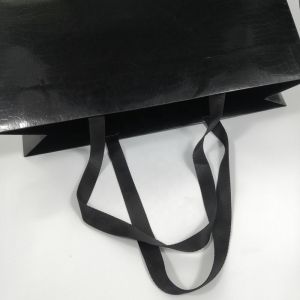 Hand Length Handle Custom Logo Printed Luxury Black Shoes Clothes Packaging
