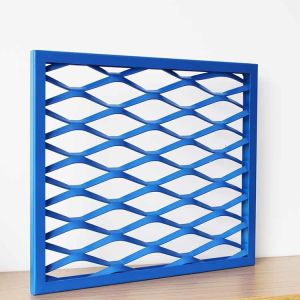 Framed A1060 Fluorocarbon Expanded Aluminum Mesh Anti - Corrosive Lightweight