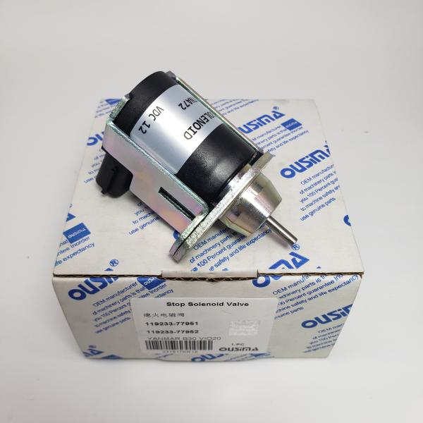 Fuel Shut Off Stop Solenoid Valve 119233-77951 119233-77952 For YANMAR B30