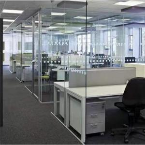 China Tempered Melamine Glass Office Partition Wall Floor To Ceiling Soundproof Room Dividers on sale