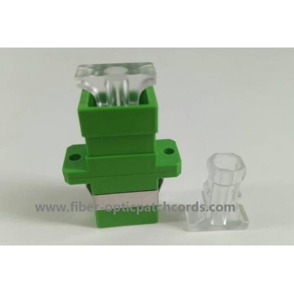 Simplex Singlemode SC/APC Fiber Optic Adapters With Clear Dust Cap