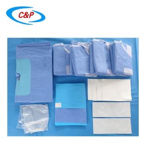 Non-woven Blue Disposable Knee Arthroscopy Drape Pack with CE ISO13485