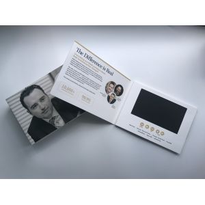 Wholesale Card product type 7inch tft screen video brochure lcd video booklet with customized video for technology demonstration from china suppliers