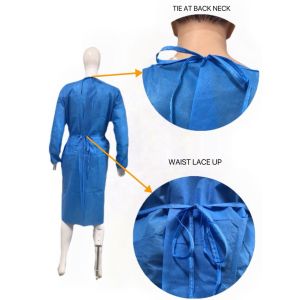 China 120 X 140cm SMS Isolation Gown Durable Lightweight Protection With CE Certification on sale