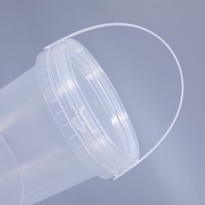 Water Round Transparent PP Plastic Pail Buckets Packaging With Lids