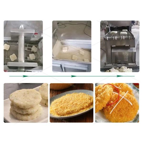 Meat Grinder Process Thermal Processing Automatic Fresh Milk Roll Bran Coating Machine