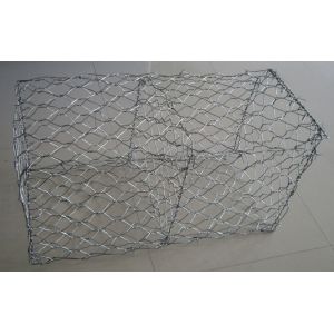 60×80 Mm Hot Dipped Galvanized Gabion Baskets / Box For Retaining Wall