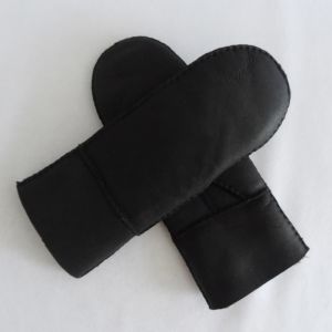Cheap classical shearling snow mitten gloves