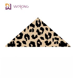 Poly Poplin Leopard Print Pet Bandana Customization Digital Printing Small Dog